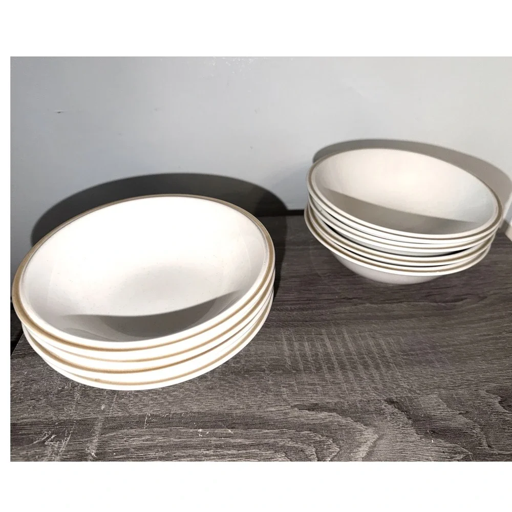 Sheffield Strawberries n Cream Stoneware Bowls Set of 8 Soup Cereal 6.25